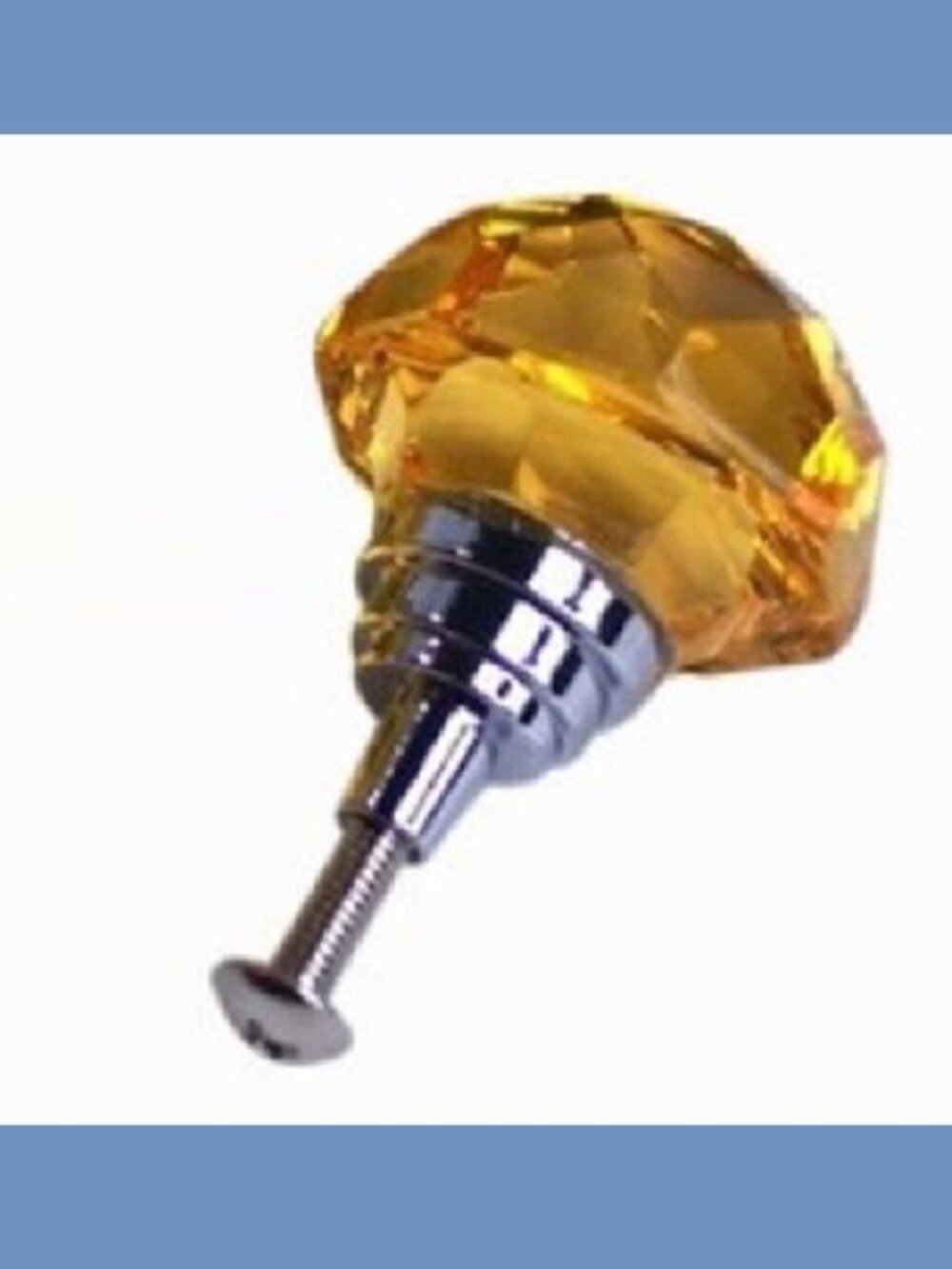 One (1) Large Amber Solid Crystal Drawer Knob Cabinet Pull One (1 HO14A